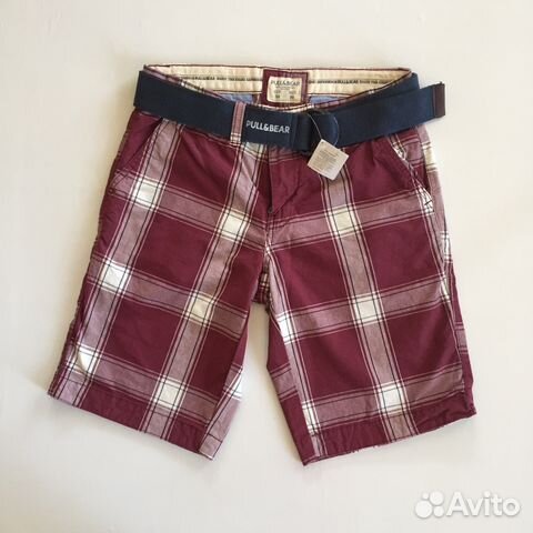 Шорты новые Pull and Bear, модель бордо (р.30)