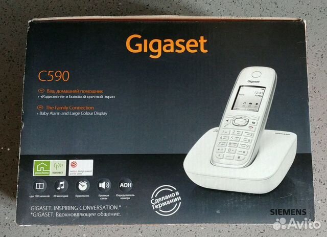 Радиотелефон Gigaset C590 dect. Белый. Новый