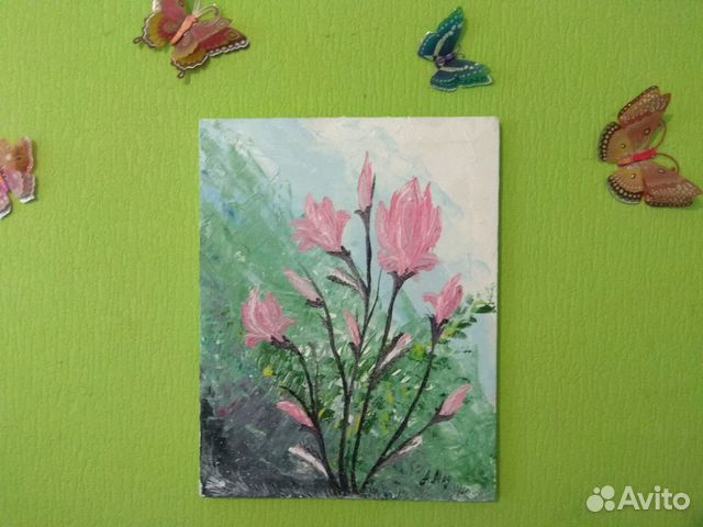 Картина маслом,Нежность магнолии