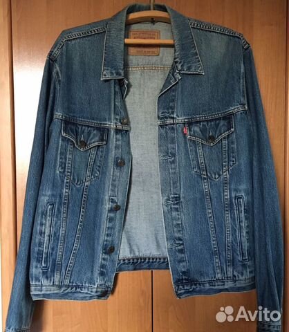Куртка джинсовая Levi’s 70503 04 синяя тракер XXL