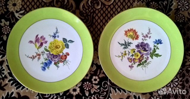Тарелки-блюда настенные антикварные Meissen