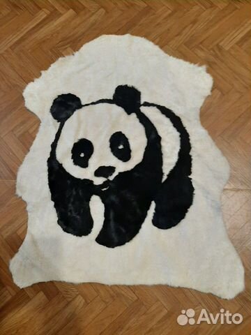 Ковер панда овчина