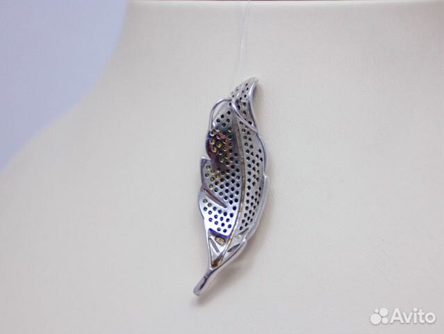 Серебряный кулон С цирконом 6,02 грамм