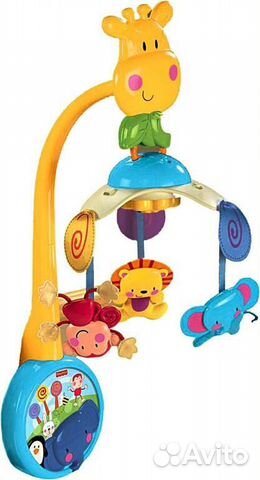 Мобиль fisher price веселые зверюшки (с жирафом) Мобиль fisher price веселые зверюшки (с жирафом)
