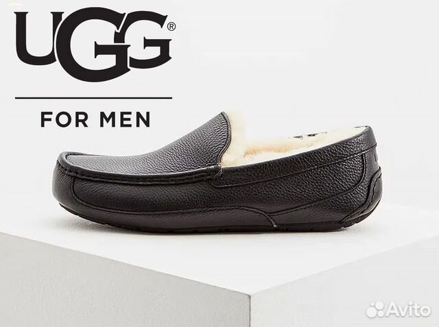 Мужские мокасины UGG Australia Ascot Brown зимние Мужские мокасины UGG Australia Ascot Brown зимние