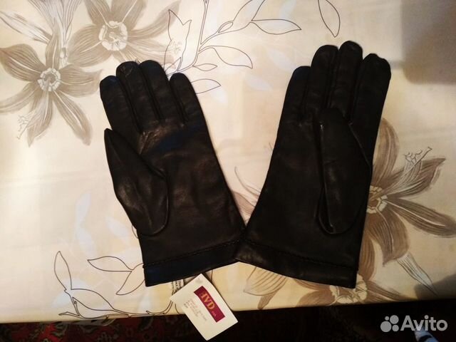 Перчатки кожаные мужские, размер 10