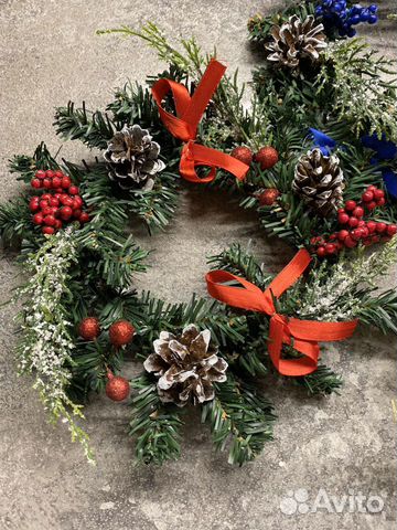 Украшение новогоднее Венок Рождественский Украшение новогоднее Венок Рождественский