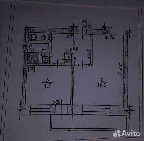 1-к квартира, 38.6 м², 2/2 эт.