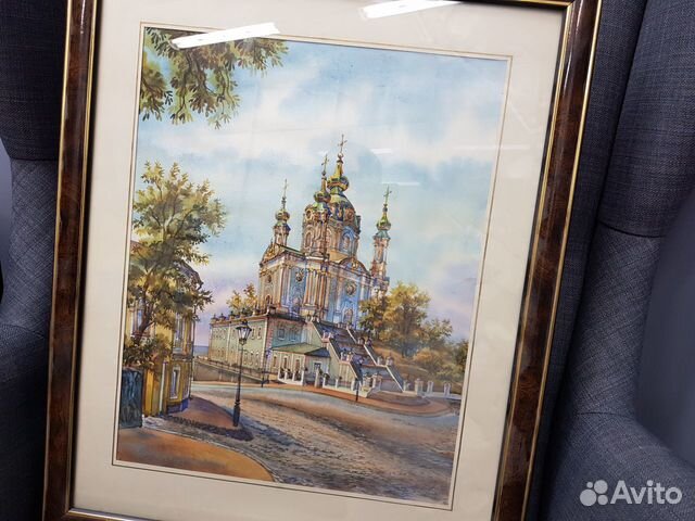 Картина акварель Андреевская церковь 2000 Картина акварель Андреевская церковь 2000