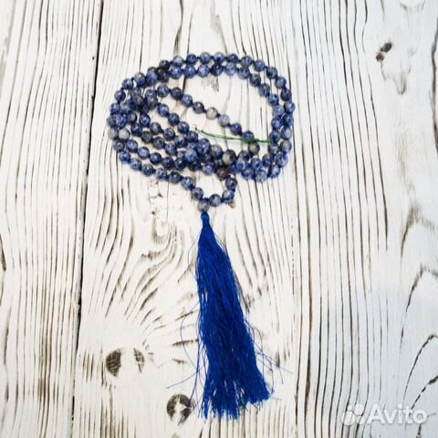 Мала 108 бусин, бусы, розовый кварц, аметист,Индия Мала 108 бусин, бусы, розовый кварц, аметист,Индия