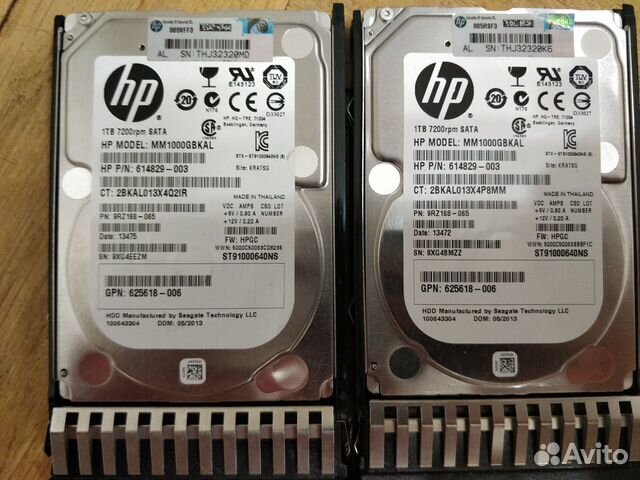 2x HDD HP MM1000gbkal 1Tb SATA 6G 7200rpm 2x HDD HP MM1000gbkal 1Tb SATA 6G 7200rpm