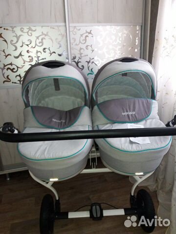 Коляска для двойни Indigo Duo (индиго дуо 18) 2 в