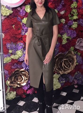 Платье из эко-кожи