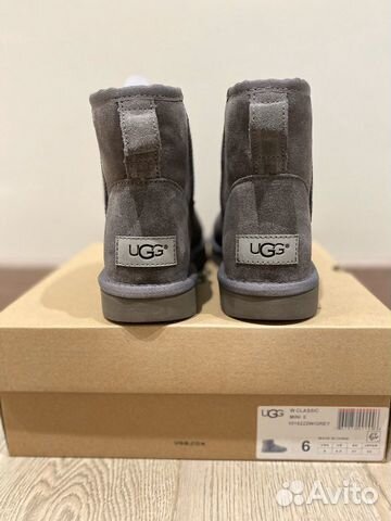 Новые угги UGG Classic Mini II Grey р.6 (37)