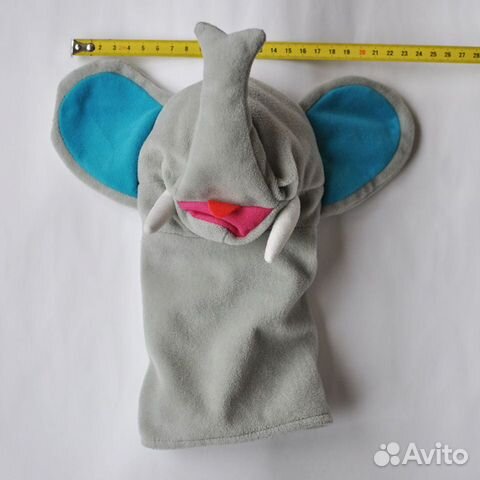 Игрушка на руку Слон икея для кукольного театра Игрушка на руку Слон икея для кукольного театра