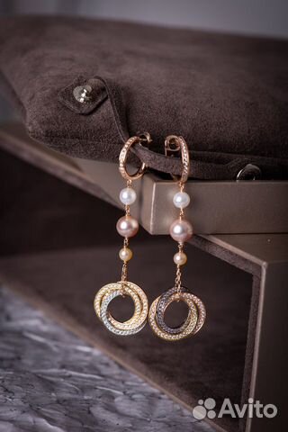 Cartier Trinity de Cartier Pearl Diamond Gold Earr