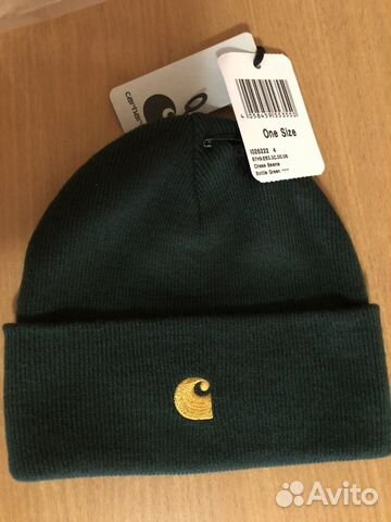 Зелёная шапка-бини Carhartt WIP chase