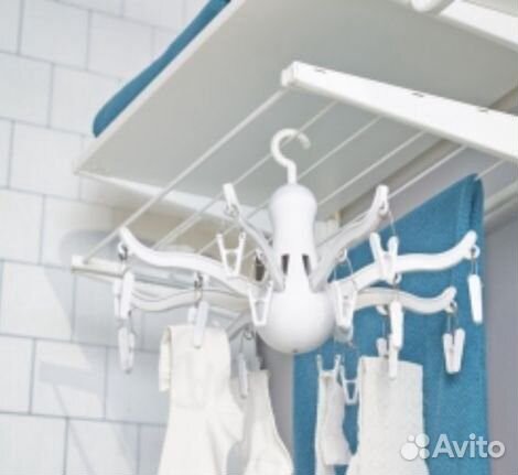 Ссушилка для белья с прищепками подвесная