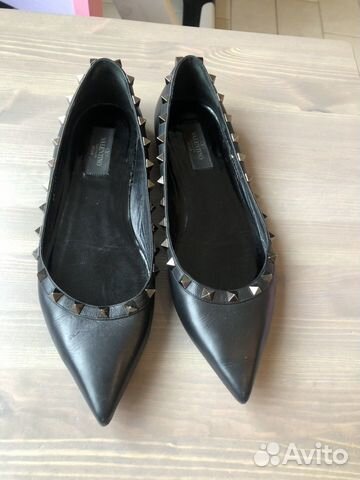 Балетки Valentino Rock Stud noir оригинал р 39,5 Балетки Valentino Rock Stud noir оригинал р 39,5