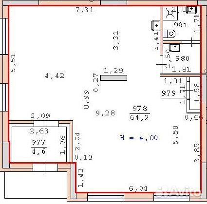 Помещение свободного назначения, 75.4 м² Помещение свободного назначения, 75.4 м²