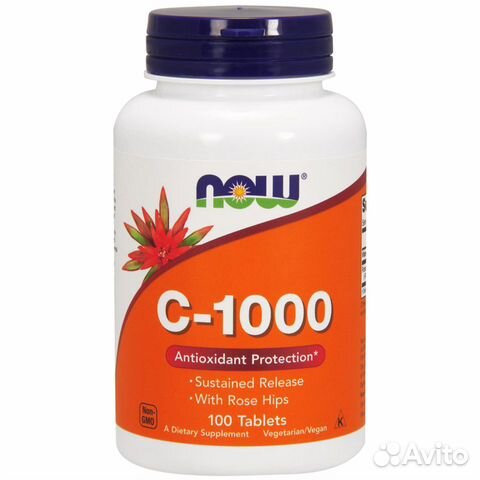 Now Foods, C-1000, 100 таблеток Now Foods, C-1000, 100 таблеток