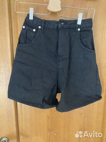 Шорты чёрные Pull&bear джинсовые