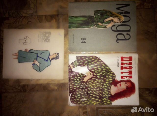 Книги для шитья, кулинария, открытки