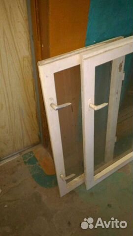 Оконные рамы Б/У (3шт) дерево на дачу цена за шт