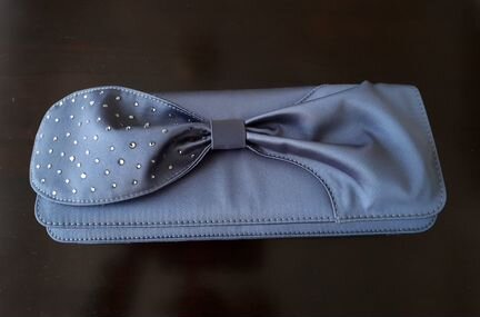 Клатч albano серый, атласный шелк, оригинал