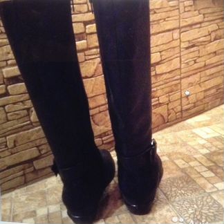 Модные зимние сапоги с отделкой из пони,р.41