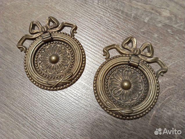 Мебельные ручки накладки с кольцом Бант