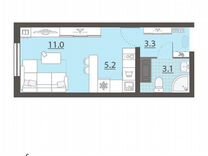 Квартира-студия, 22,6 м², 19/25 эт.