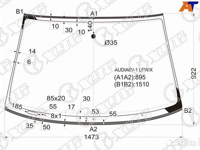 Лобовое стекло Audi Allroad Quattro (C5) 2000-06