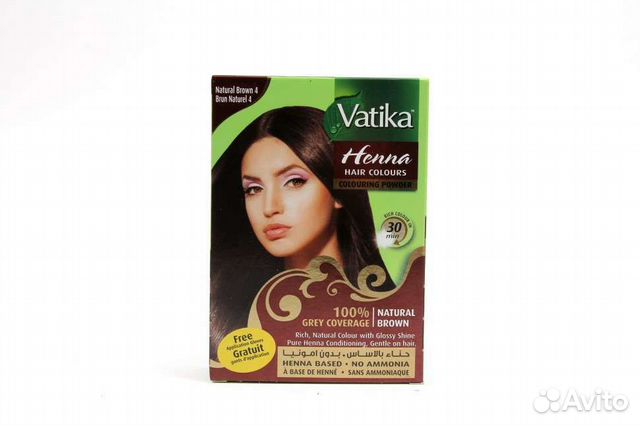 Vatika - Henna hair colours natural brown (Хна) 60