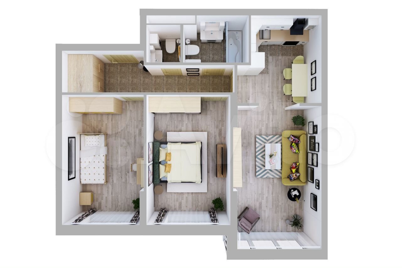 Домклик планировка квартир 3-к. квартира, 71,5 м², 2/15 эт. на продажу в Кемерово Купить квартиру Авито