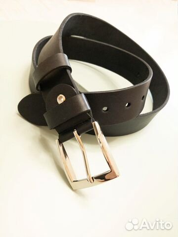 Мужской кожаный ремень новый