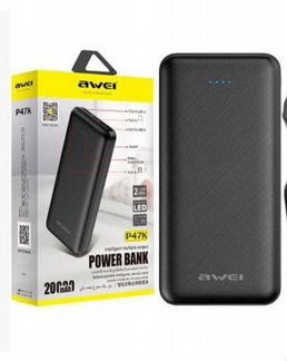 Внешний аккумулятор Awei p47k 20000 mAh новый