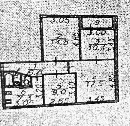 4-к. квартира, 68,6 м², 1/9 эт.