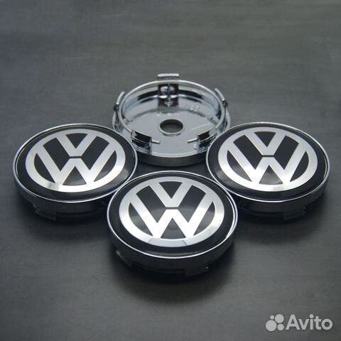 Заглушки на диски Volkswagen d-60 мм комплект 4 шт
