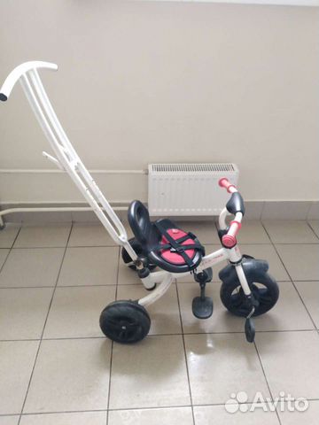 Детский велосипед трехколесный со съёмной ручкой
