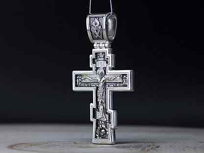 Крест серебряный крупный.Православный крест серебр