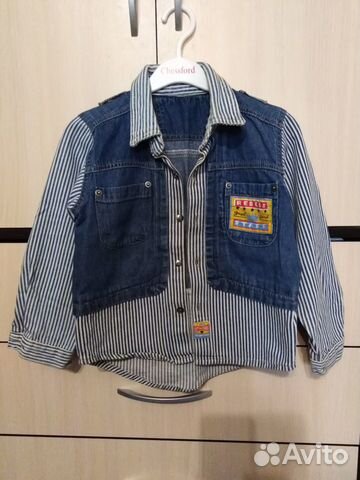 Джинсовая рубашка для девочки р.134 - р. 146