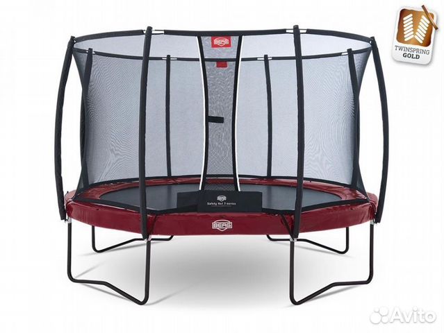 Батут Berg Elite Regular Grey 380 с сеткой Deluxe