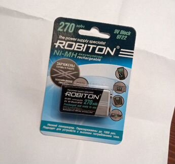 Аккумуляторная батарейка Крона 9V 6F22 270mAh