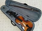 Скрипка 3 4 с футляром, смычком и мостиком объявление продам