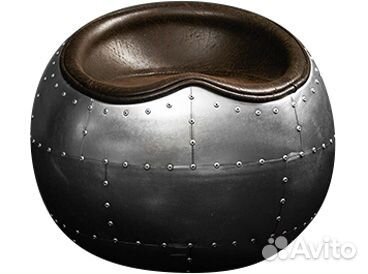 Пуф Seddle Round Aluminum Finish