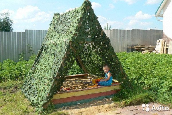 Беседка из затеняющей сетки своими руками