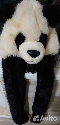 Панда детская шапка меховая