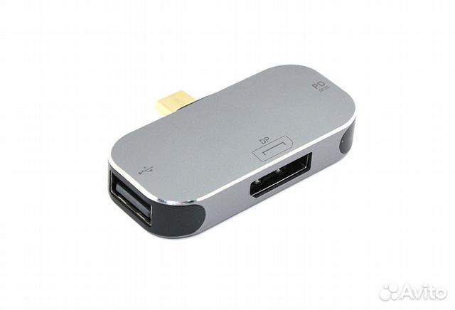 Адаптер Type C на Displey Port + USB + PD