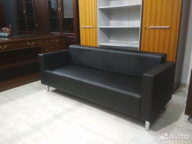 Новый офисный диван (экокожа) Д3М